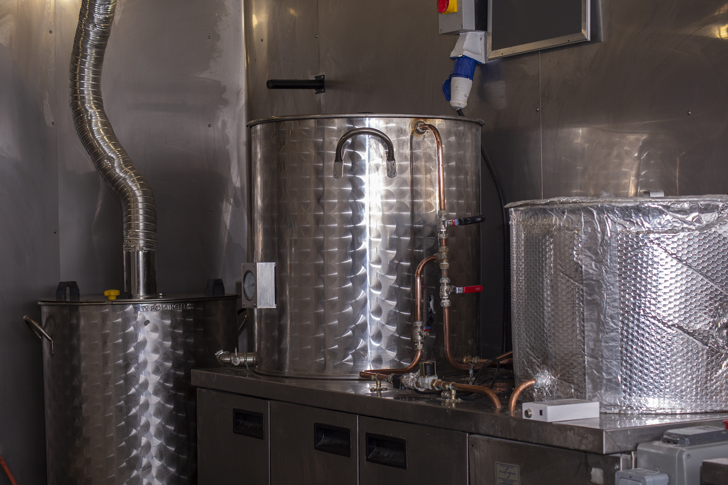 The 200 litre brewhouse at Diplomat Brewing